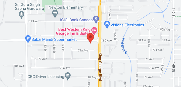 map of 13550 80 AVENUE